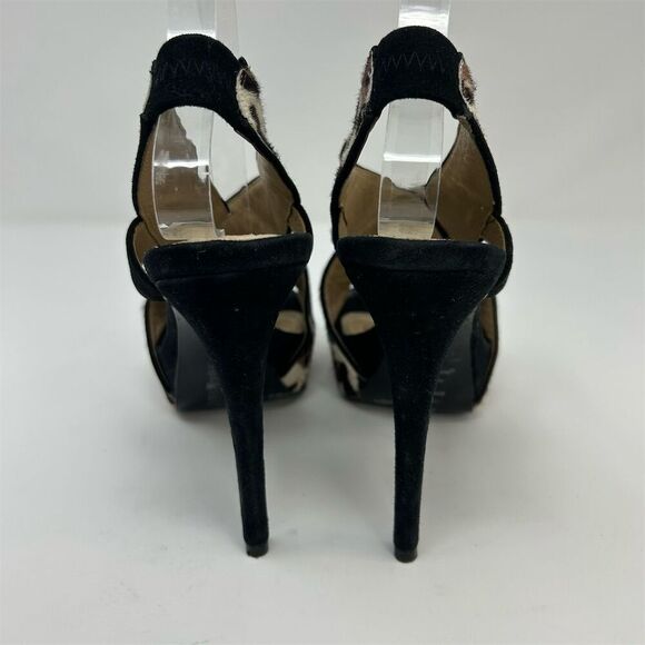 Diane von Furstenberg Women's Animal Print Stiletto Slingback Heels Size 8.5 - Picture 7 of 13